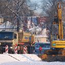 excavator, truck, Falkensteiner Ufer