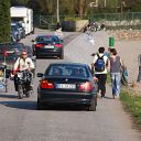 bicycle, classic car, car, moped, Falkensteiner Ufer