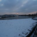 Elbe, Falkensteiner Ufer, sunset, fence, toad fence