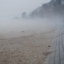 beach, Falkensteiner Ufer, fog