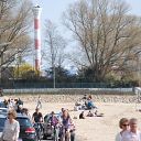 beach, Falkensteiner Ufer, car, tree, lighthouse