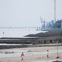 Elbe, beach, coal power station, lighthouse, buoy