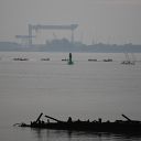 shipwreck, Elbe, buoy